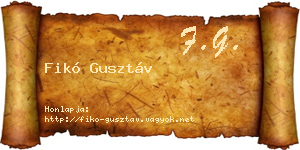 Fikó Gusztáv névjegykártya